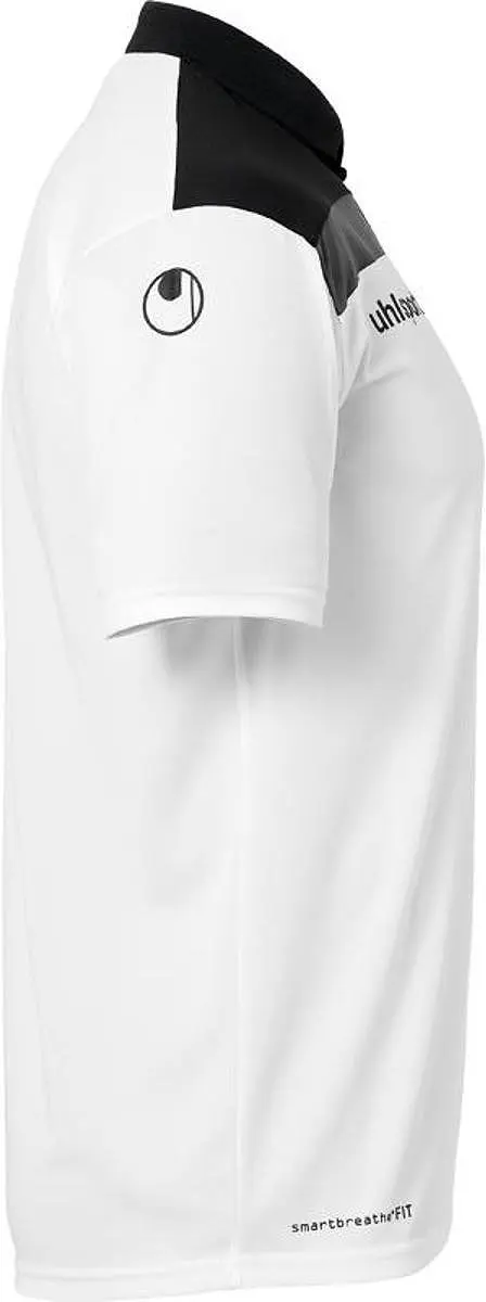 Uhlsport Offense 23 Polo Heren - 5XL - Wit/Zwart/Antraciet