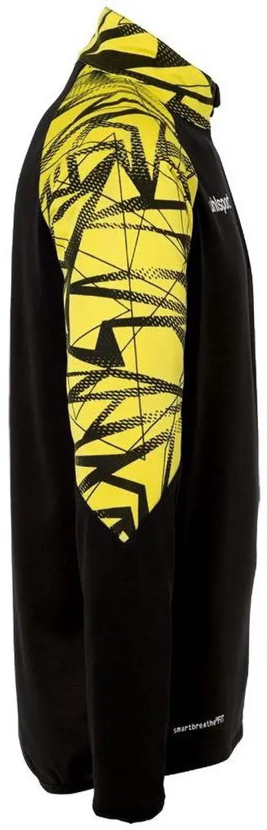 Uhlsport Goal 25 1/4 Zip Trainingsjack - XXXL - Schwarz/Limonengelb - afbeelding 3 van 6