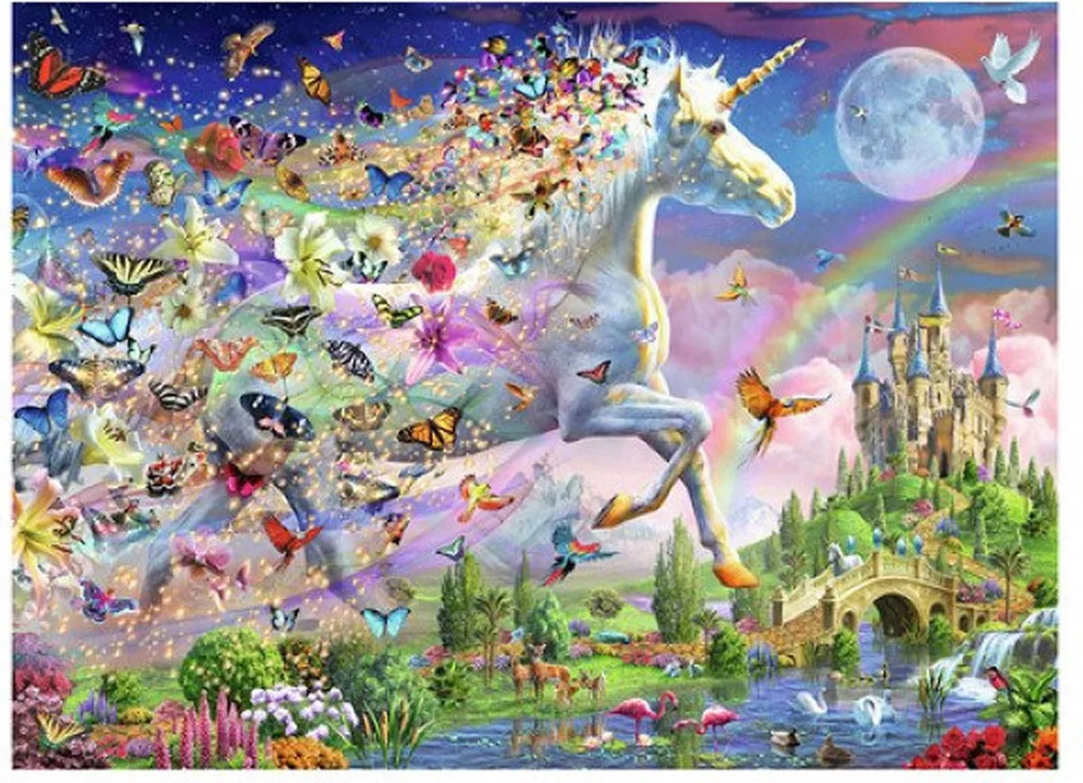 Ravensburger Fantasy Unicorn Star Line Puzzel 200 Stuks - Multicolor