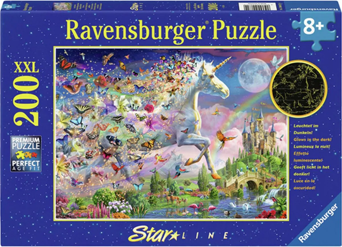 Ravensburger Fantasy Unicorn Star Line Puzzel 200 Stuks - Multicolor