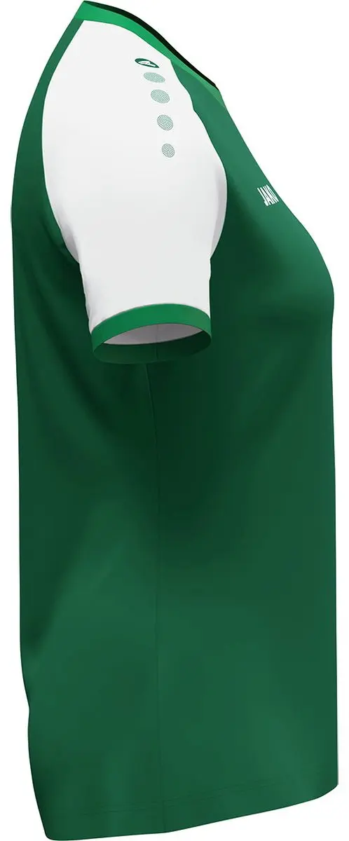 Jako Dynamic Shirt Korte Mouw Dames XL - Donkergroen/Wit