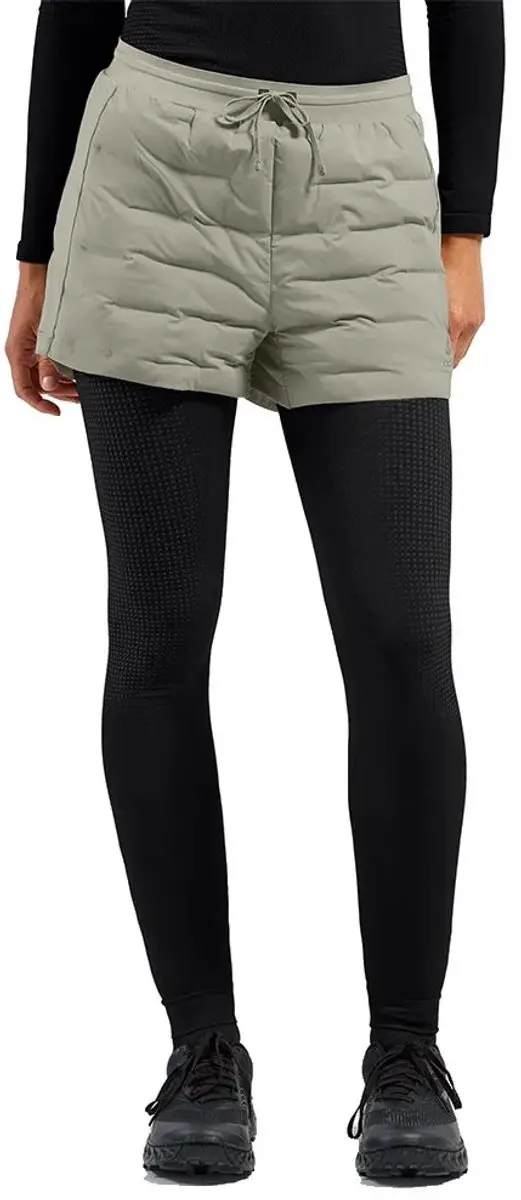 Odlo Zeroweight Insulator Korte Leggings Groen,Grijs L Vrouw