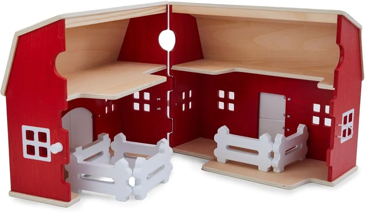 Schleich Farm World Houten Boerderij 42602 - Rood/Wit