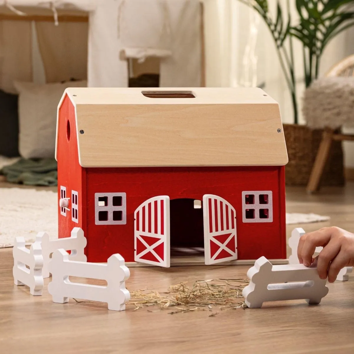 Schleich Farm World Houten Boerderij 42602 - Rood/Wit