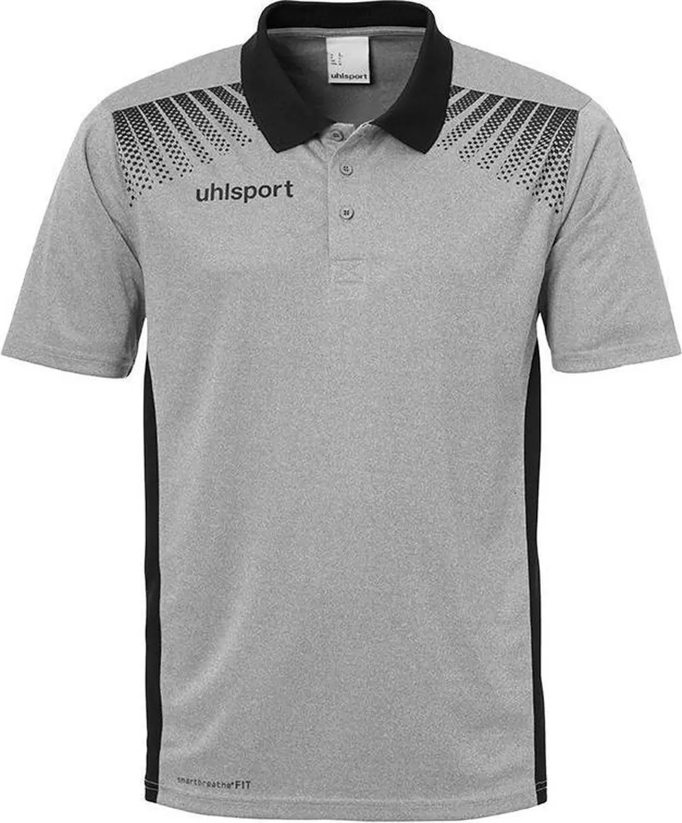 Uhlsport Goal Polo Shirt Donker Grijs Melange-Zwart Maat 152