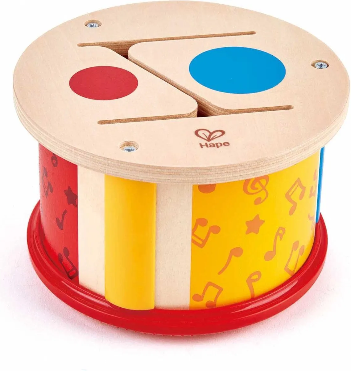 Hape Doppelseitige Trommel - Veelkleurig - afbeelding 6 van 6