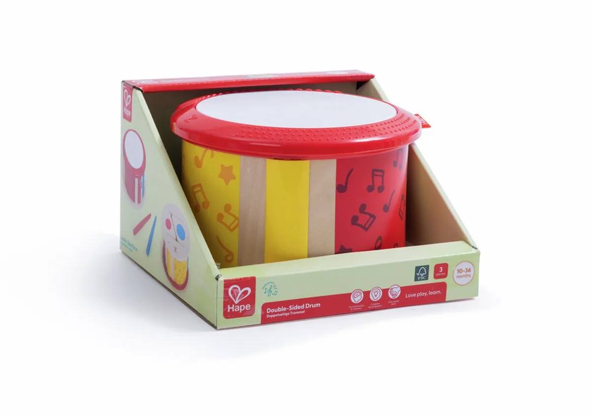 Hape Doppelseitige Trommel - Veelkleurig