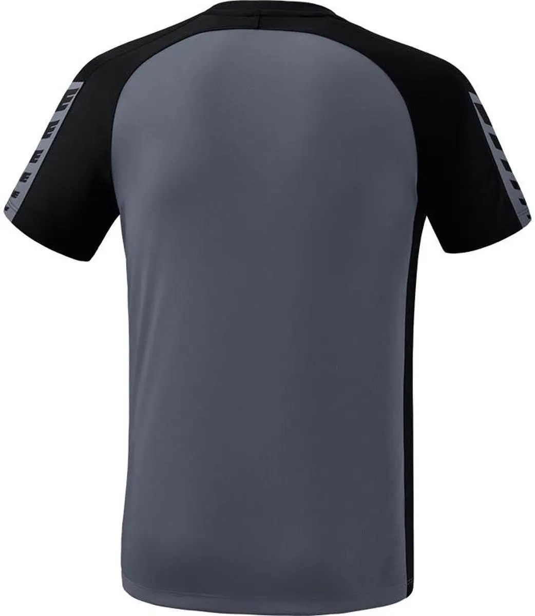 Erima Six Wings T-Shirt Heren - 3XL - Zwart/Slate Grey