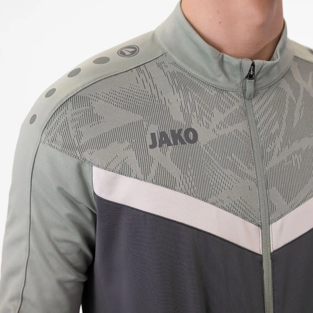 Jako Iconic Polyestervest Heren - Zachtgrijs/Mintgroen/Antralgrijs 3XL