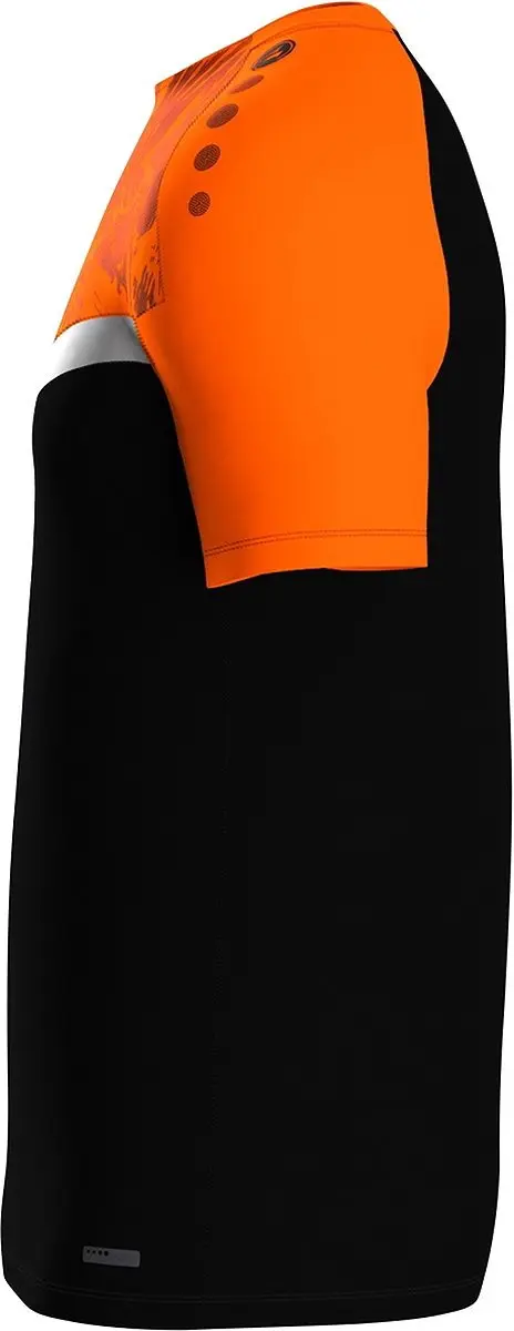 JAKO Iconic T-Shirt Kinderen 116 - Zwart/Fluo Oranje