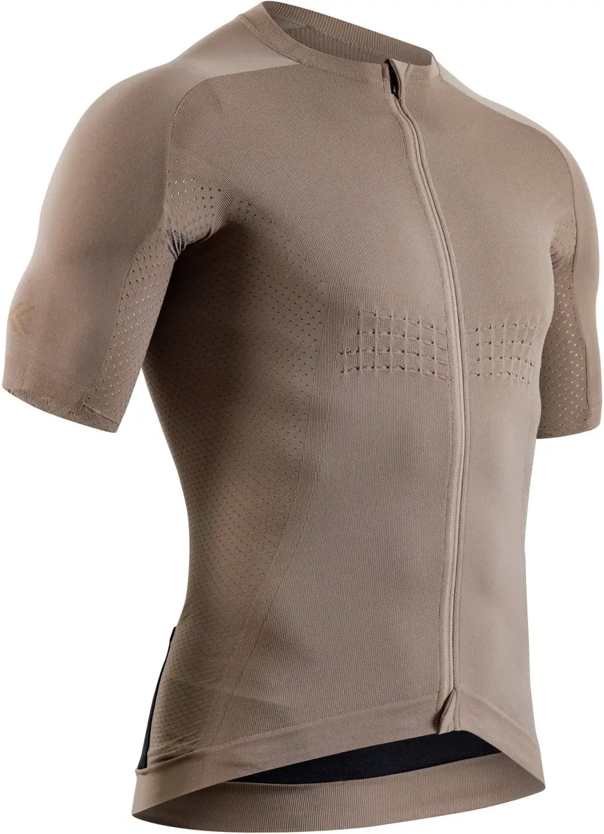 X-Bionic Xceed Ride Wielrenshirt Korte Mouwen - M - Zand/Donkerzand