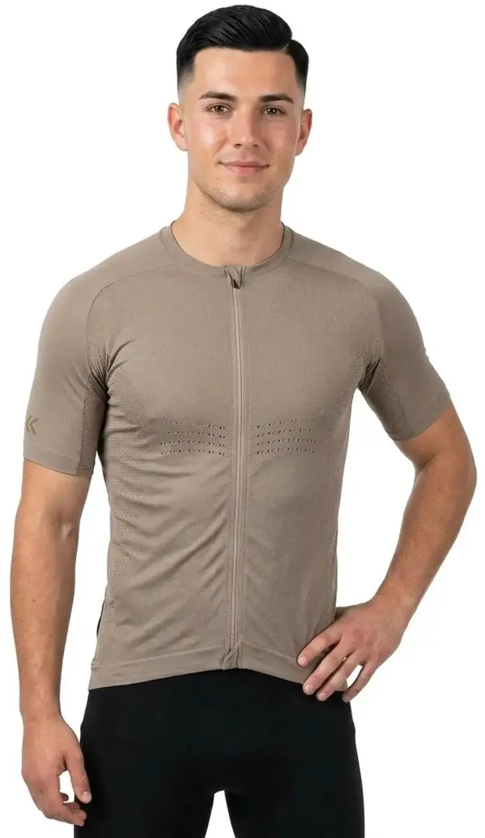 X-Bionic Xceed Ride Wielrenshirt Korte Mouwen - M - Zand/Donkerzand