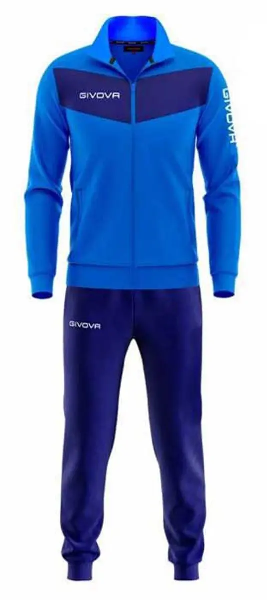 Givova Visa Trainingspak - 10-12 jaar - Blauw/Zwart
