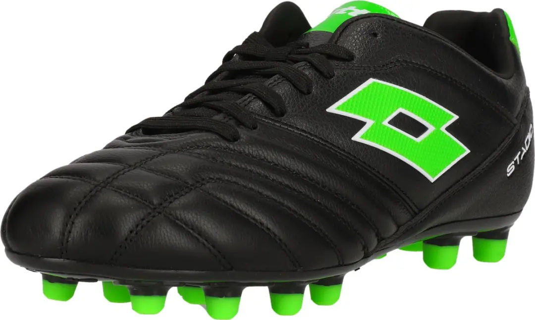 Lotto Stadio 300 III FG Voetbalschoen 41 - Zwart/ Groen - afbeelding 3 van 6
