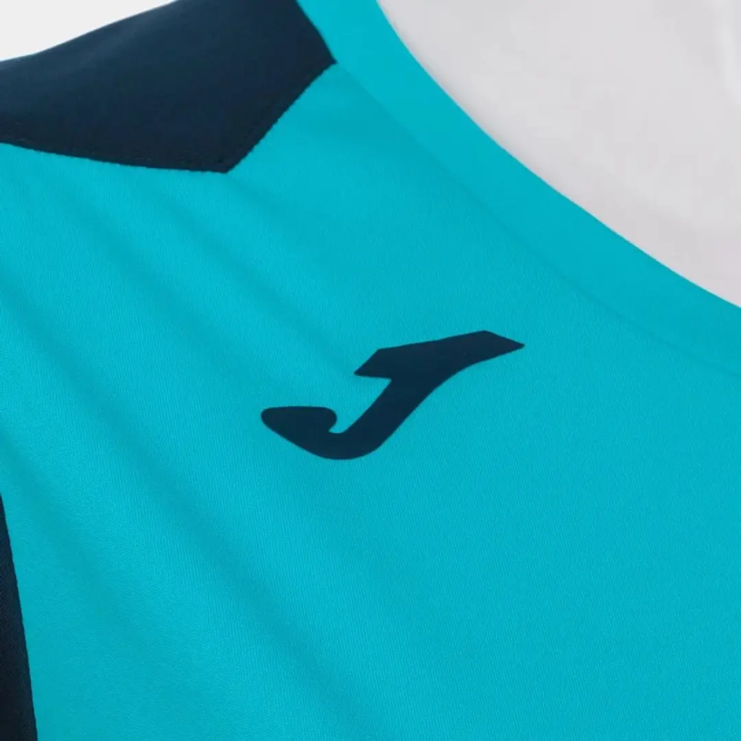 Joma Record II T-shirt - 12-14 jaar - Turquoise Fluor/Dark Navy