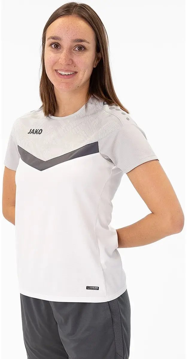 JAKO Iconic T-Shirt Dames - Wit/Zachtgrijs 36