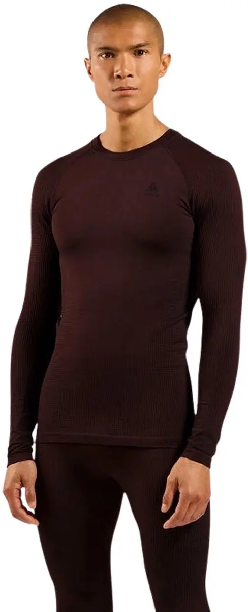 ODLO Active Performance Warm Longsleeve Heren - XL - Donkerbruin - afbeelding 2 van 6