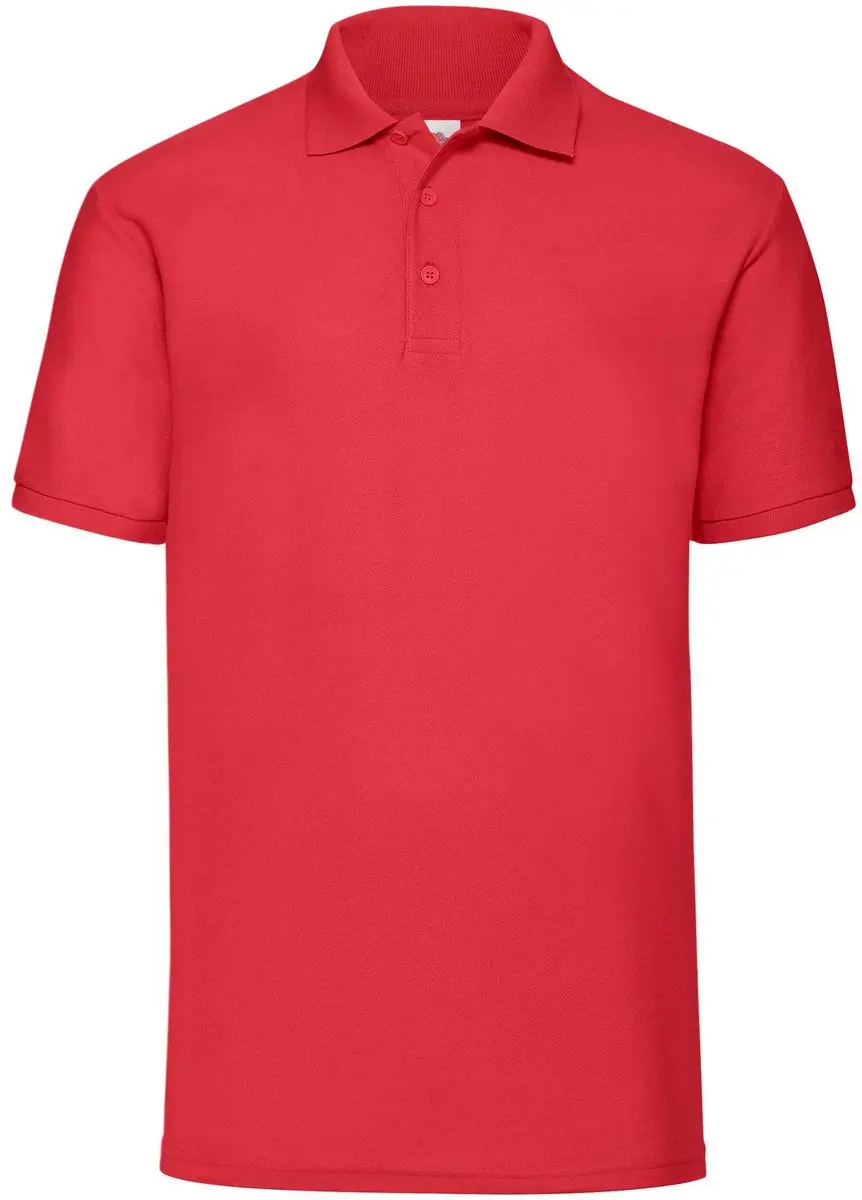 Poloshirt Fruit Of The Loom 65/35 Rojo voor volwassenen