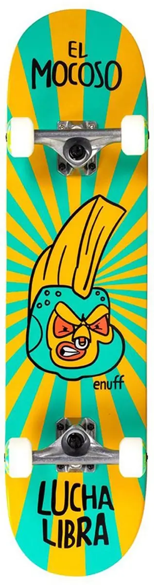 Enuff Lucha Libre El Mocoso Complete Skateboard in Geel en GRoen