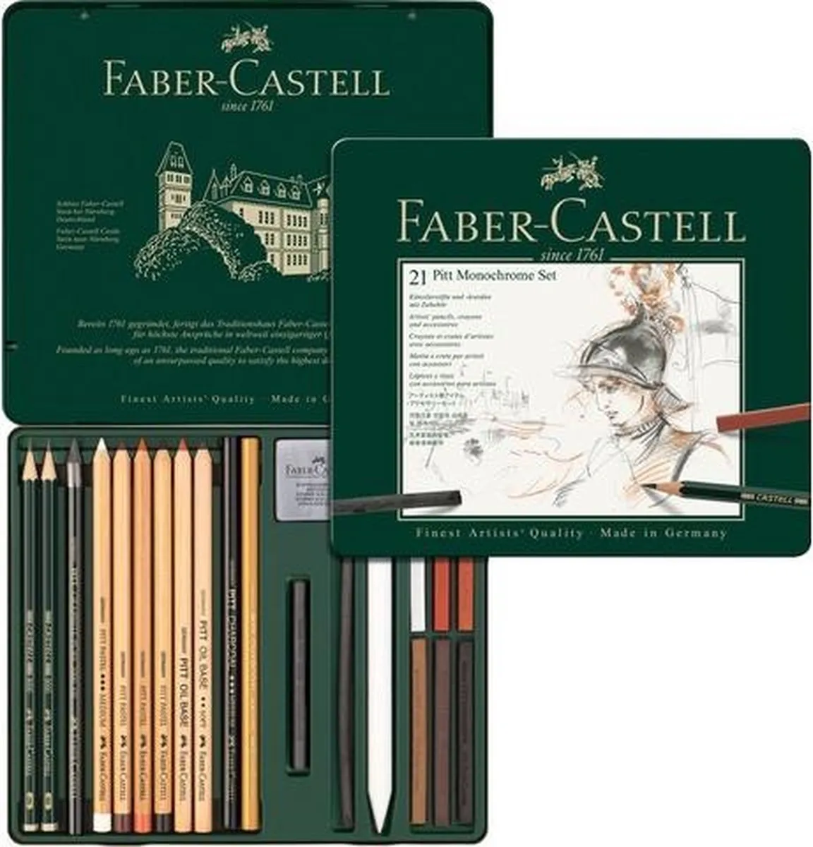 Faber-Castell Pitt Monochrome Set FC-112976 - 21-delig