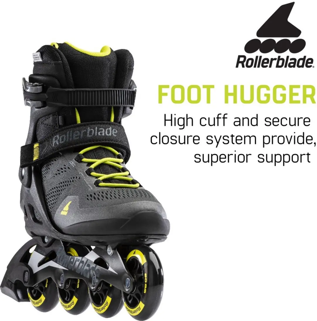 Rollerblade Macroblade 80 Heren Skates - 3.1 Inch - Zwart/Limegroen - afbeelding 3 van 6