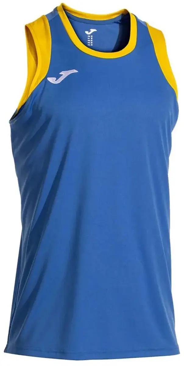 Joma Cancha Mouwloos T-shirt M - Royal/Yellow - afbeelding 5 van 5