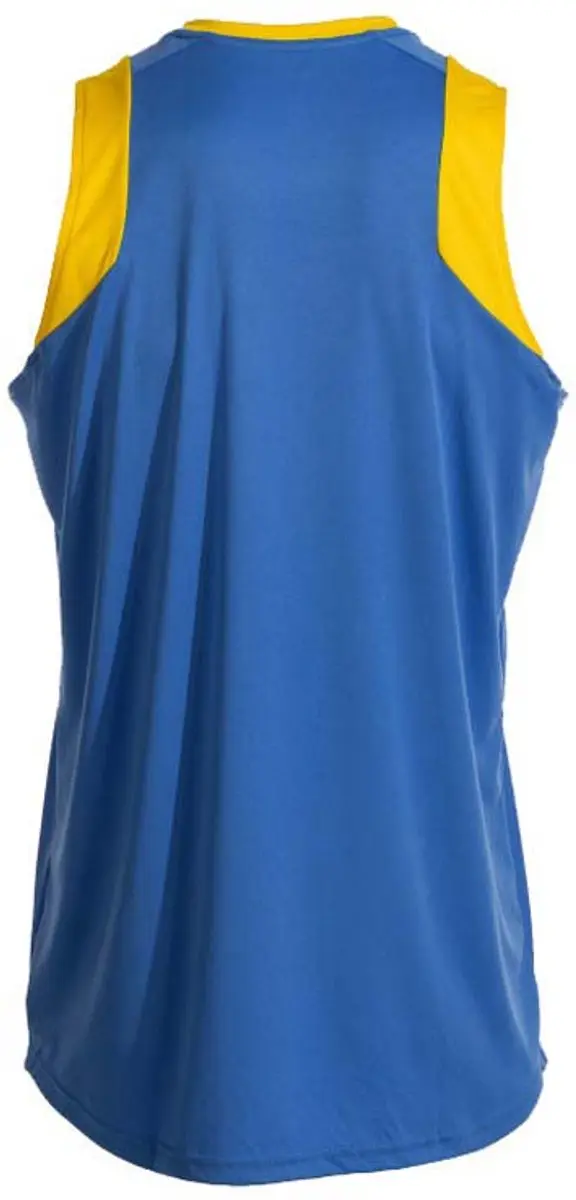 Joma Cancha Mouwloos T-shirt M - Royal/Yellow - afbeelding 2 van 5