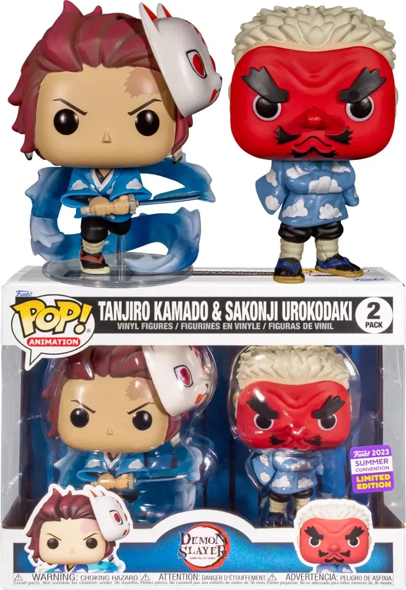 Funko Pop! Demon Slayer Tanjiro & Urokodaki 2-Pack - Multicolor