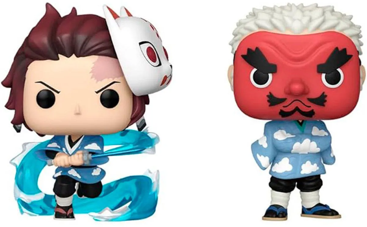 Funko Pop! Demon Slayer Tanjiro & Urokodaki 2-Pack - Multicolor