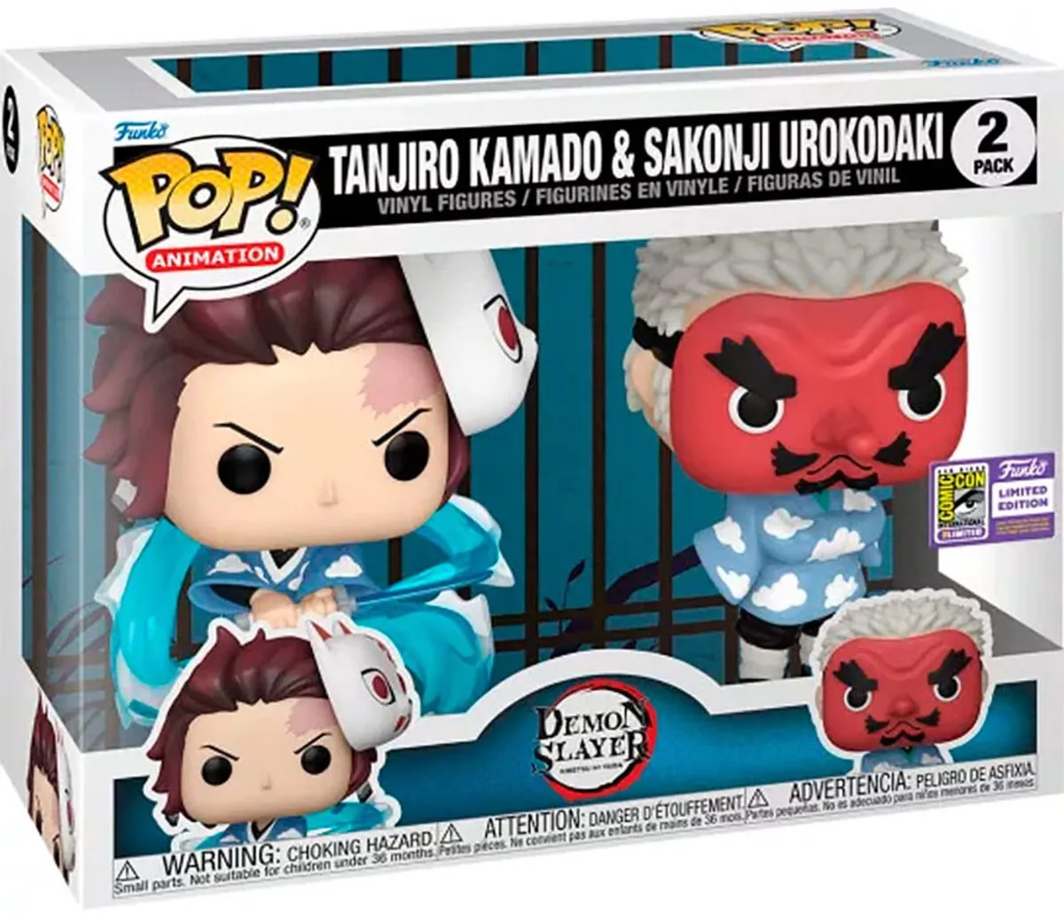 Funko Pop! Demon Slayer Tanjiro & Urokodaki 2-Pack - Multicolor