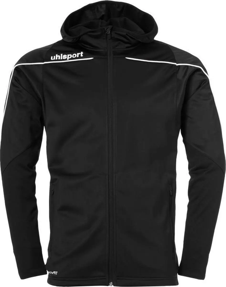 Uhlsport Stream 22 Trainingsjas Met Capuchon Kind Zwart-Wit Maat 140