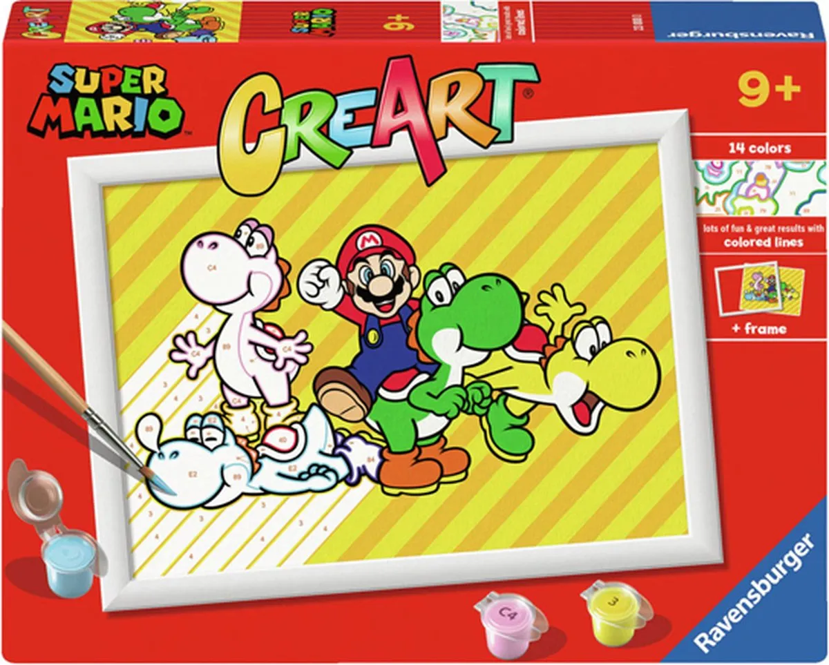 Ravensburger CreArt Super Mario Schilderen op Nummer - Meerkleurig