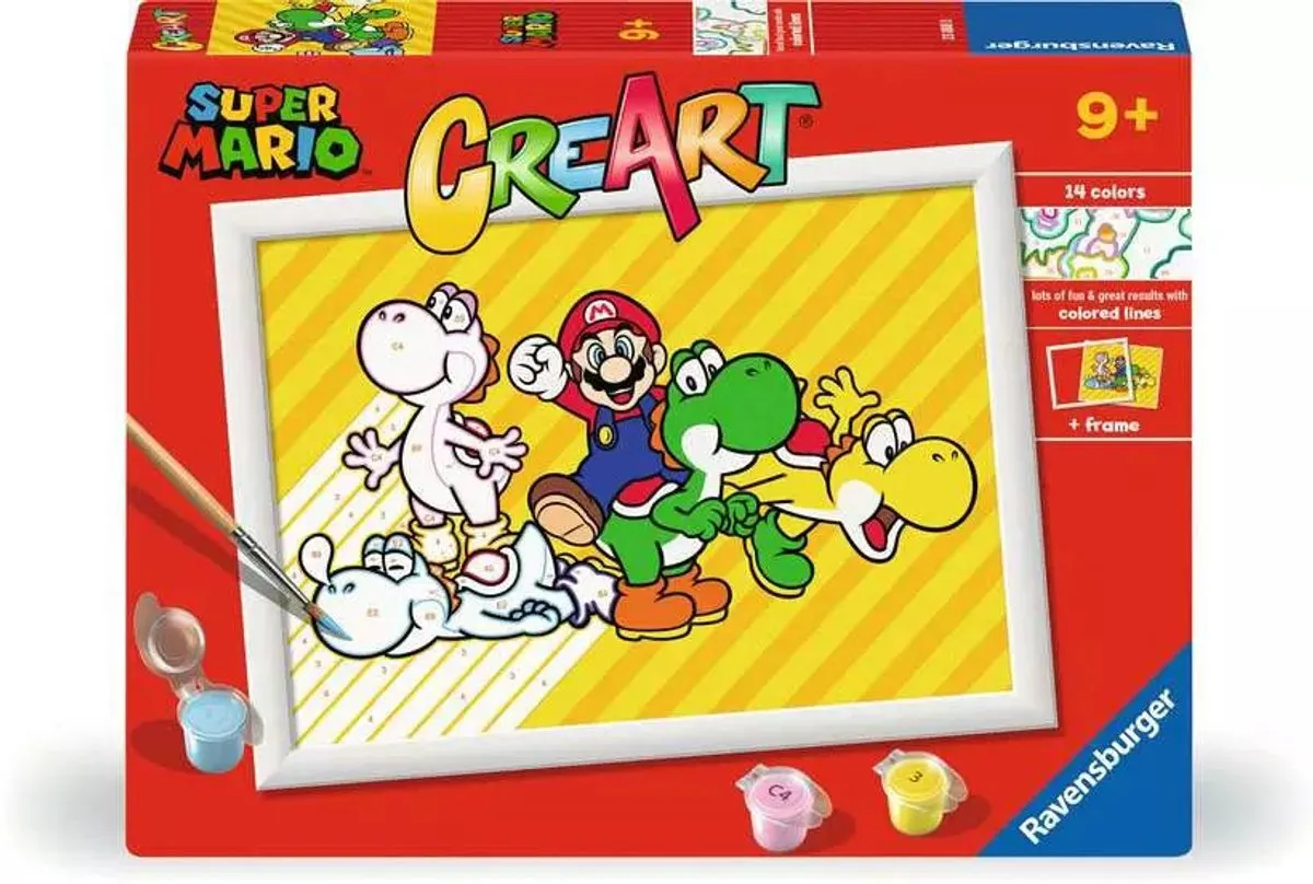 Ravensburger CreArt Super Mario Schilderen op Nummer - Meerkleurig