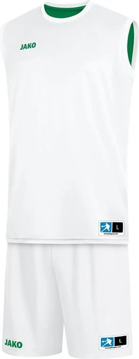 JAKO Change 2.0 Reversible Shirt Kinderen - XS - Wit/Sportgroen - afbeelding 6 van 6