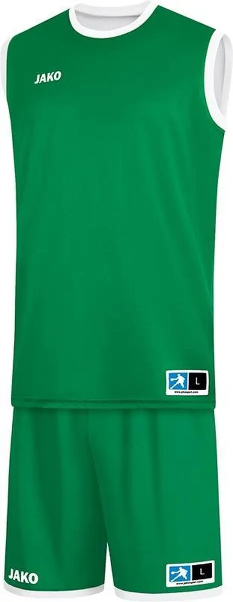 JAKO Change 2.0 Reversible Shirt Kinderen - XS - Wit/Sportgroen