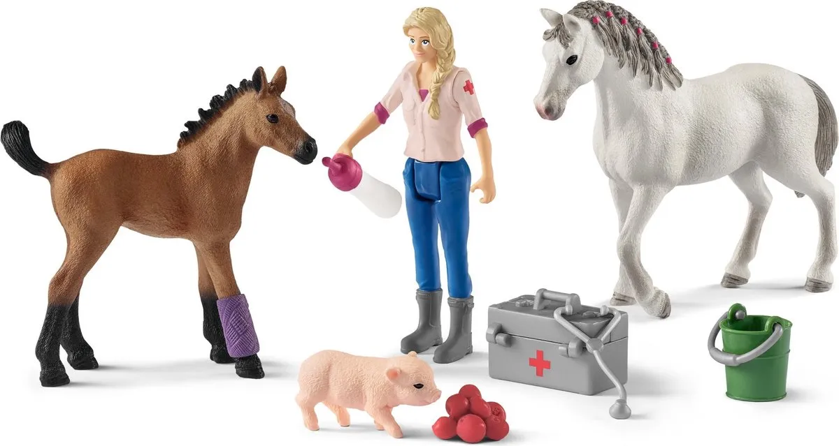 Schleich Farm World Arts Bezoekt Merrie & Veulen 42486