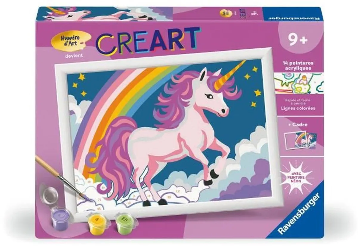 Ravensburger CreArt Kids Neon Eenhoorn Schilderkit 18x24cm