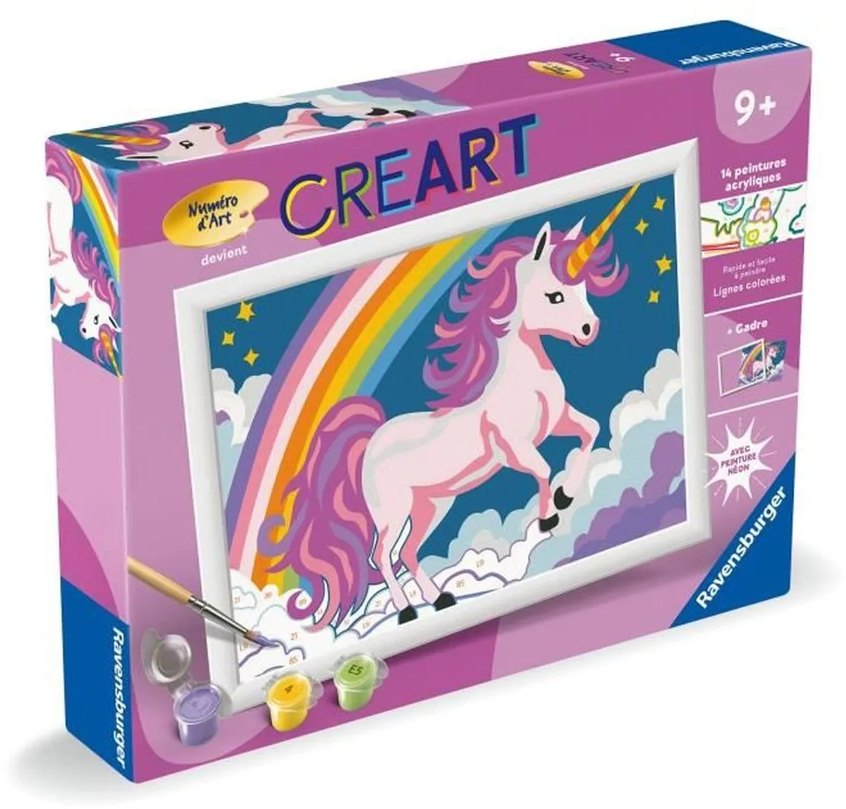 Ravensburger CreArt Kids Neon Eenhoorn Schilderkit 18x24cm - 25904