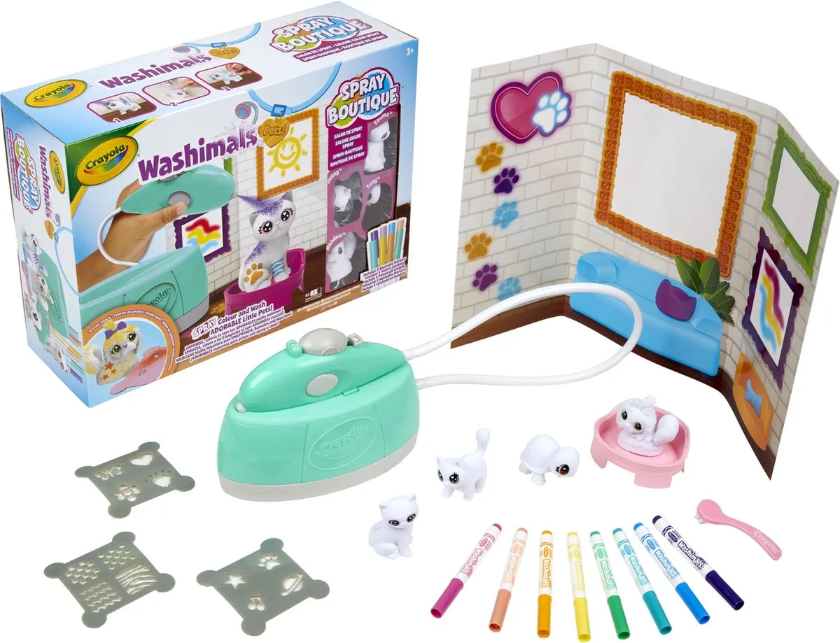 Crayola Washimals Pets Hobbypakket - Airbrush & 4 Dieren
