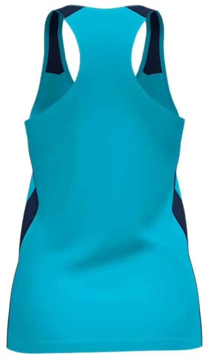 Joma Record II Mouwloos T-shirt - S - Turquoise Fluor/Dark Navy