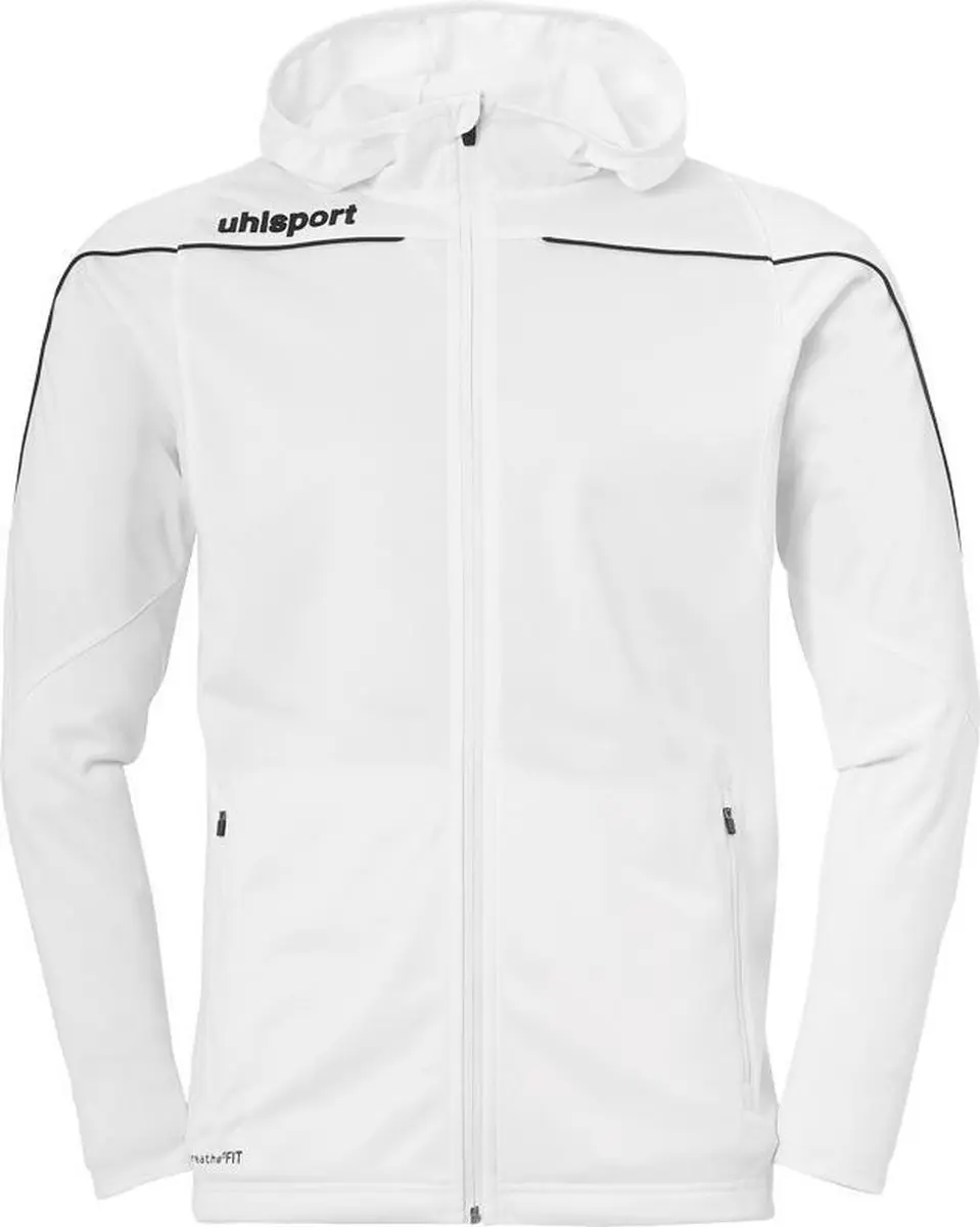Uhlsport Stream 22 Trainingsjas Met Capuchon Kind Wit-Zwart Maat 164