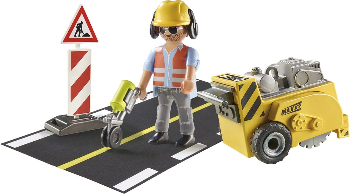 Playmobil City Action Bouwvakker met Randensnijder 71185 - Multicolor