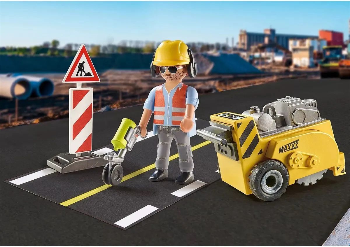 Playmobil City Action Bouwvakker met Randensnijder 71185 - Multicolor