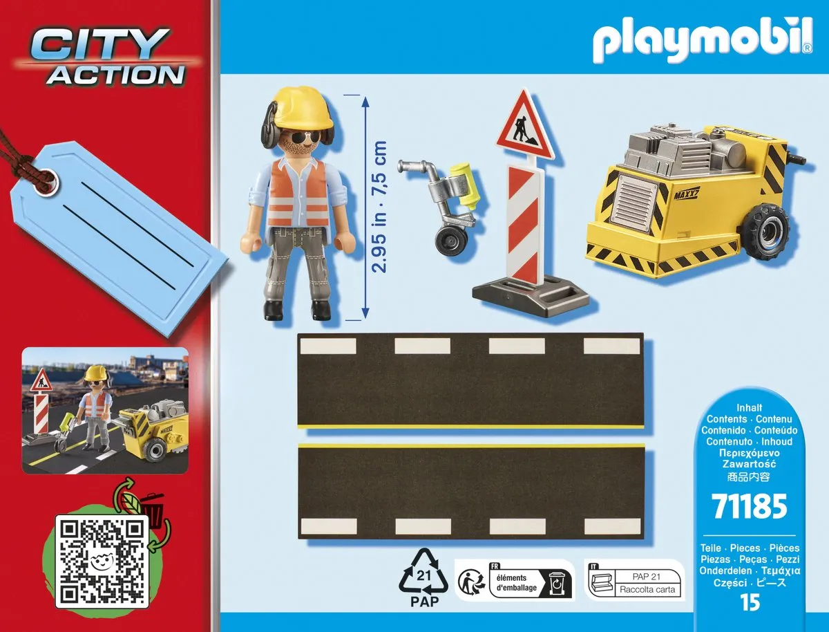 Playmobil City Action Bouwvakker met Randensnijder 71185 - Multicolor