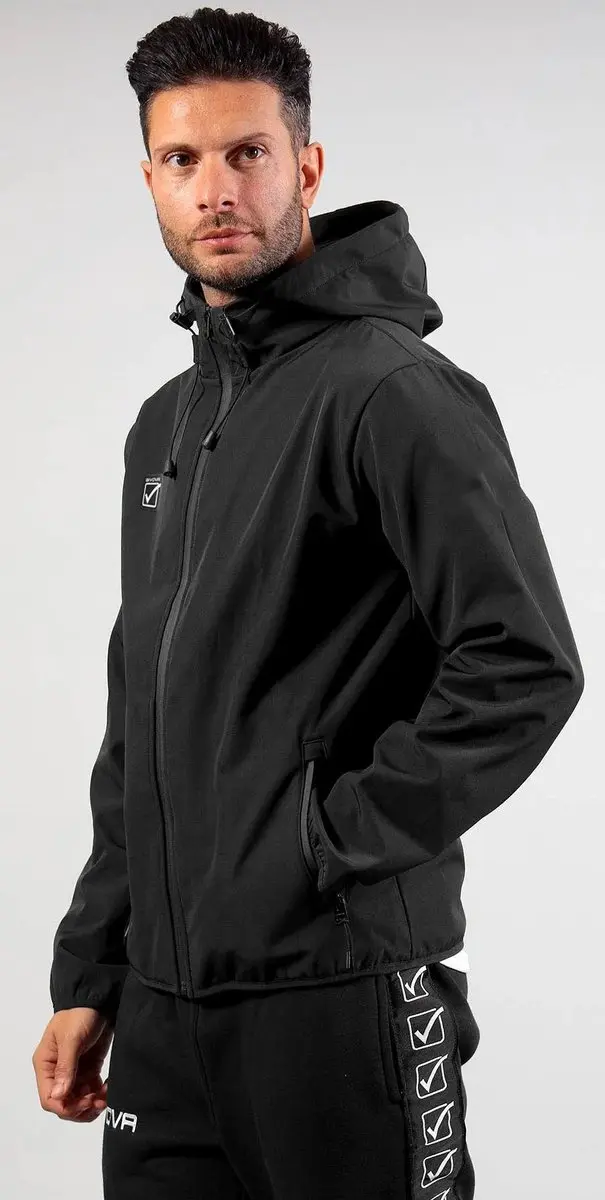 Givova Unisex Softshelljas 4XL - Zwart - afbeelding 5 van 6