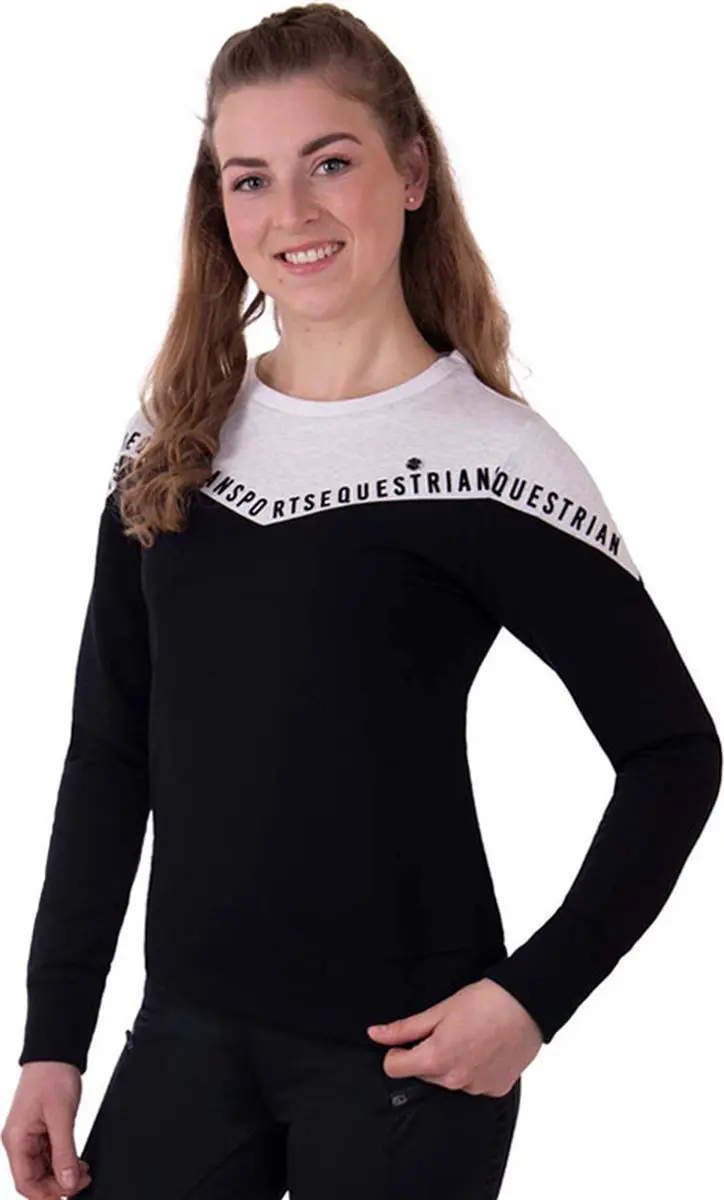 QHP Sweater Noena Zwart/Melange