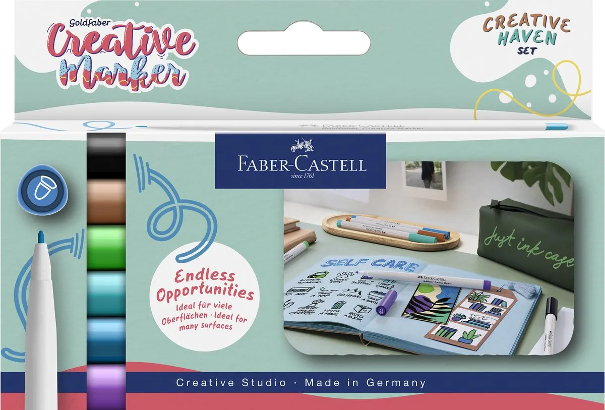 Faber-Castell Goldfaber Marker Set 1.5mm - 6 Stuks - Assorti