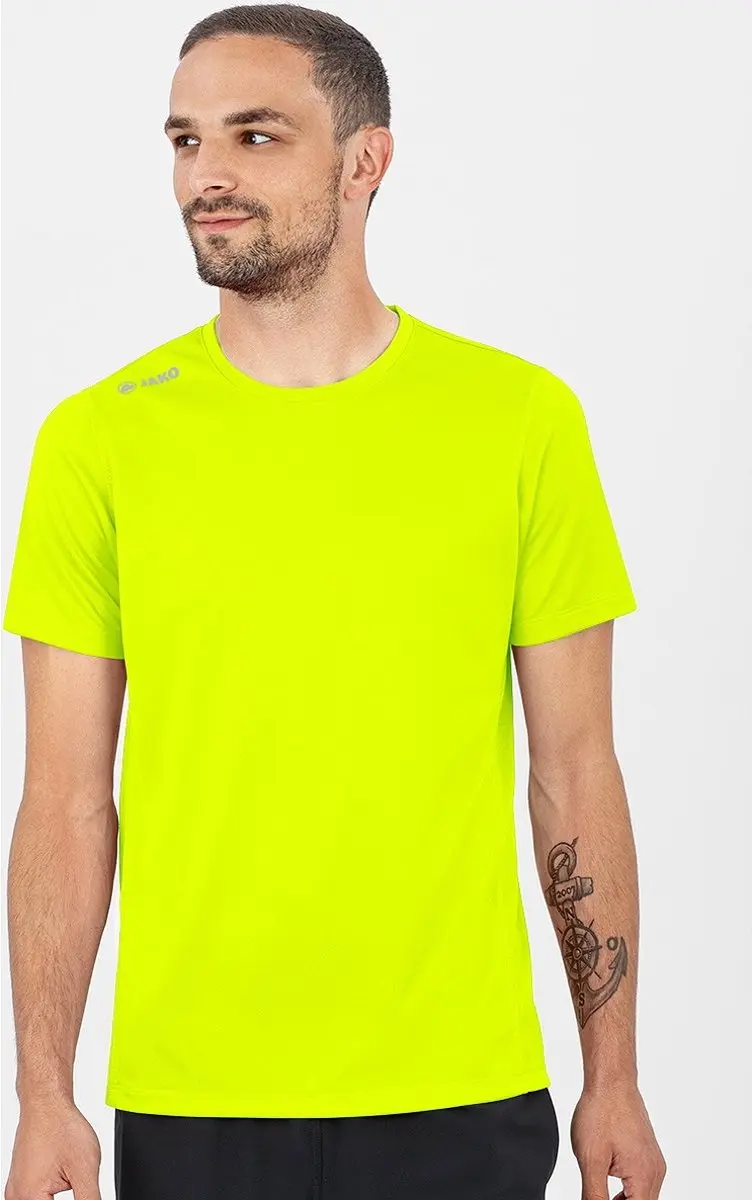 Jako Run 2.0 T-shirt Heren - Fluogeel - Maat S