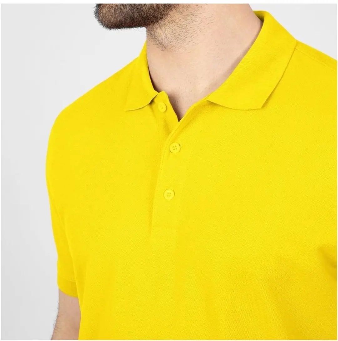 Jako Organic Polo Heren - Geel L