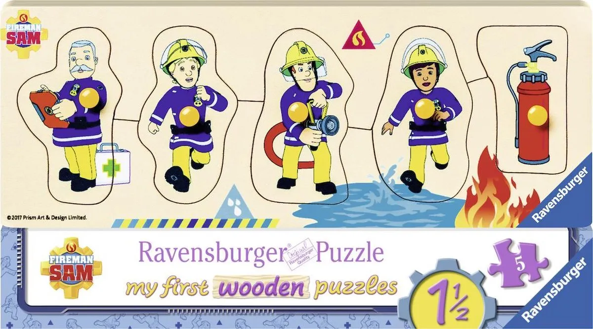 Ravensburger Brandweerman Sam Houten Puzzel 5 Stuks